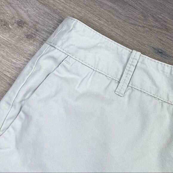 Loft Flat Front Cotton Twill 4” Chino Shorts Stone Beige 6 - Picture 2 of 8
